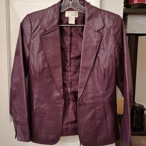 Leather Jacket Purple